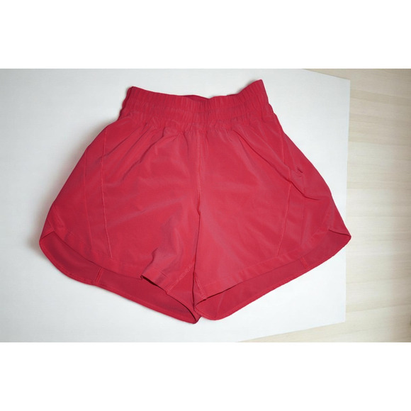 Lululemon Speed Up Shorts 4" Lined Coral Red Women’s Size 4 Running Gym Active - Picture 3 of 13